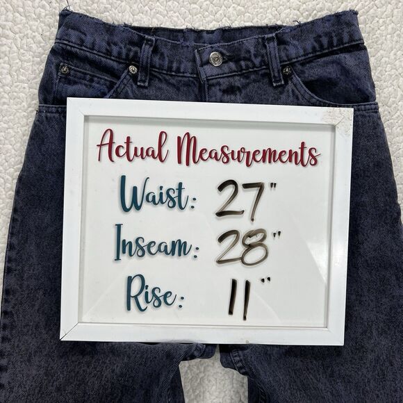 VTG Levi’s 550 Relaxed Tapered Jeans 27x228 Early 90s USA Faded Black Blue Tint - Picture 13 of 13